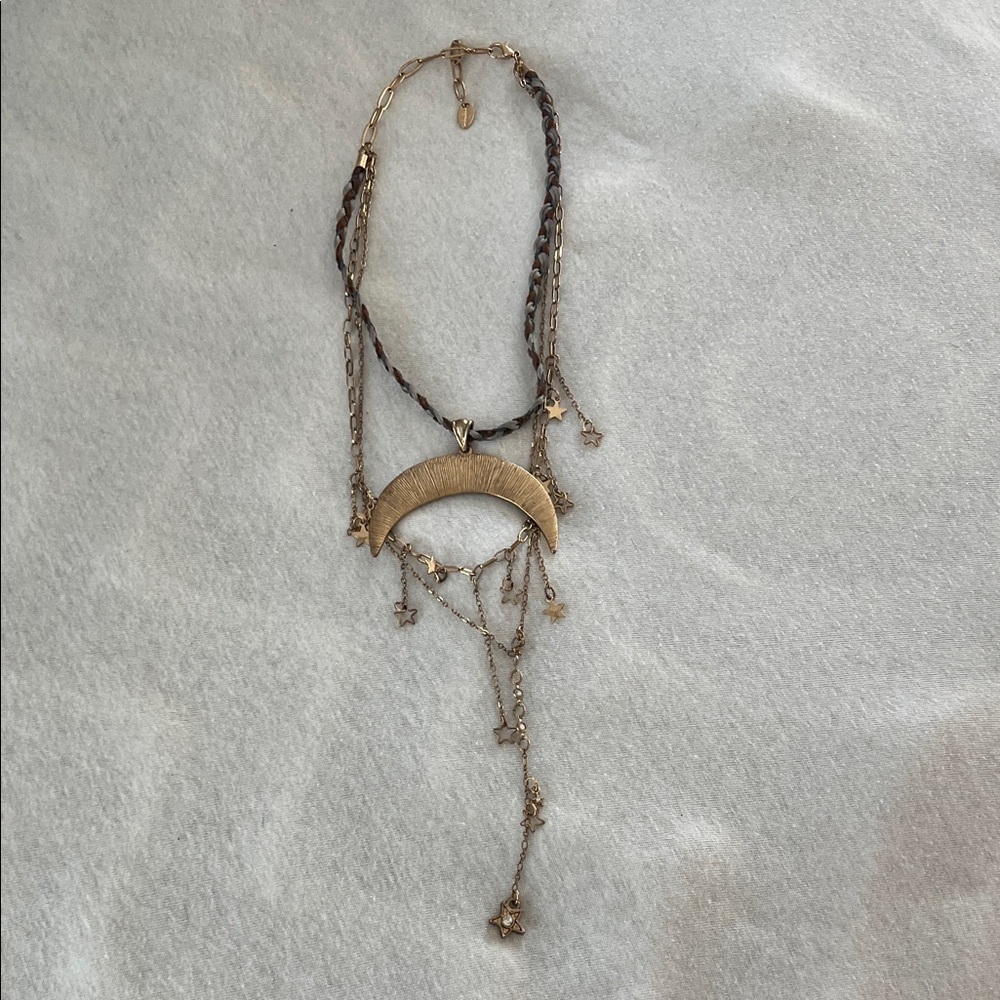 Free People Elegant Gold-Tone Necklace with Star Accents
